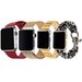 Set 4 Curele iUni compatibile cu Apple Watch 1/2/3/4/5/6/7, 42mm, Rosu, Auriu, Auriu, Negru/Alb